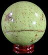 Polished Green Opal Sphere - Madagascar #55074-1